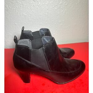 Aerosoles womens "chaise" black vegan leather ankle booties size 8 M